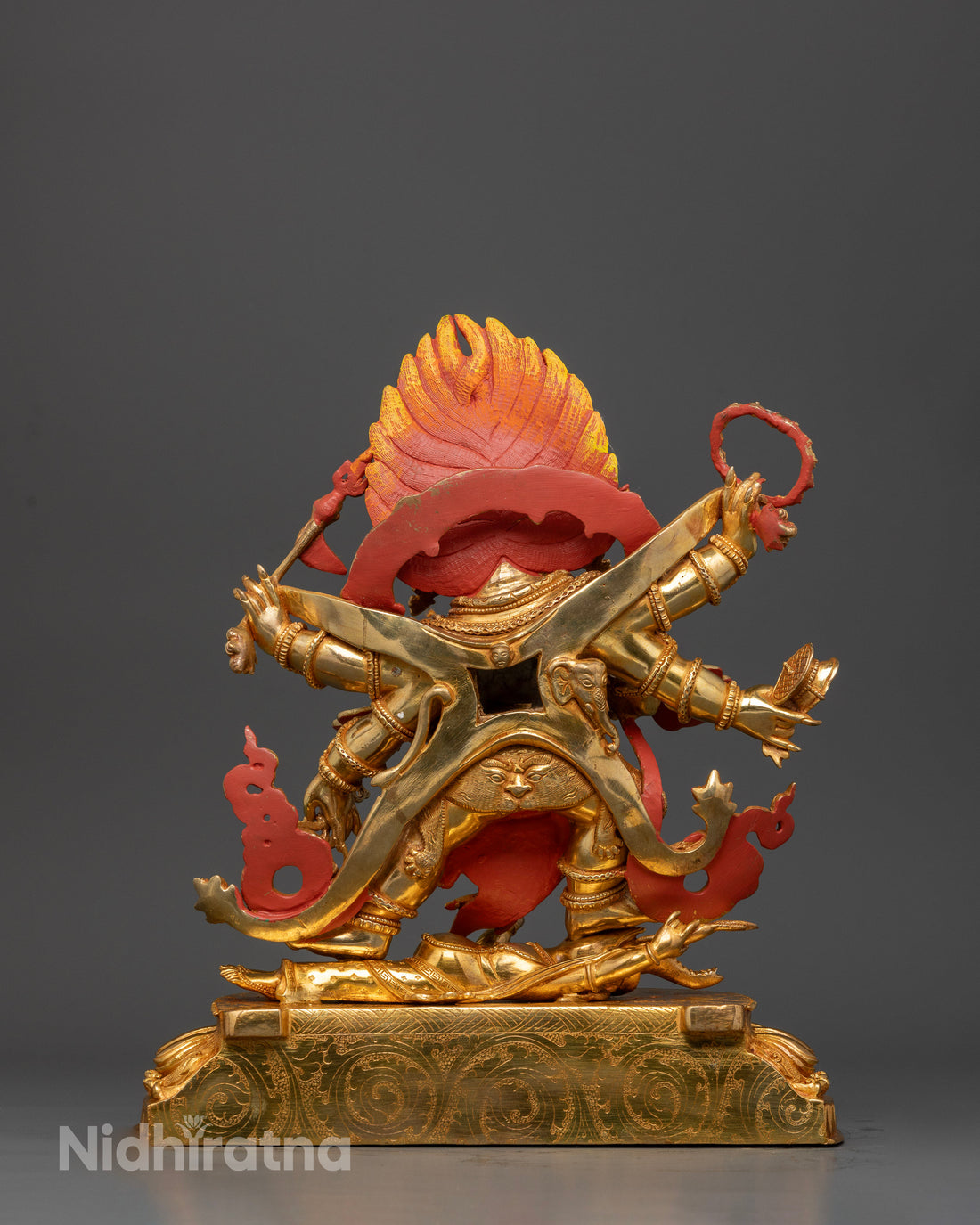 Six-Armed Mahakala Deity Statue | Fierce Protector