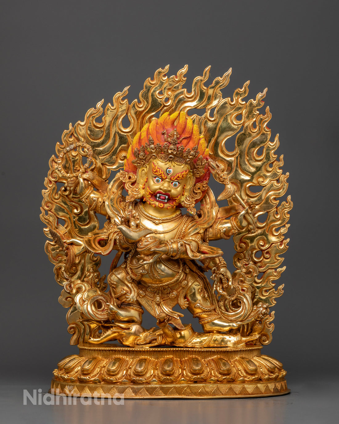 Six-Armed Mahakala Deity Statue | Fierce Protector