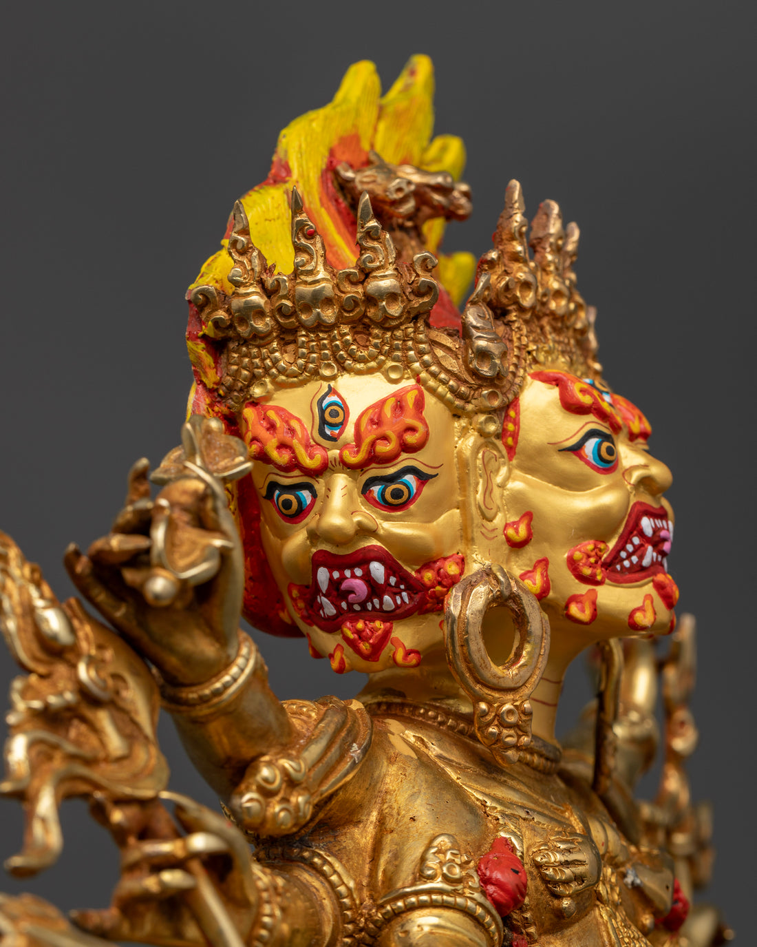 Handcrafted Mahakala Statue | Powerful Tibetan God of Protection