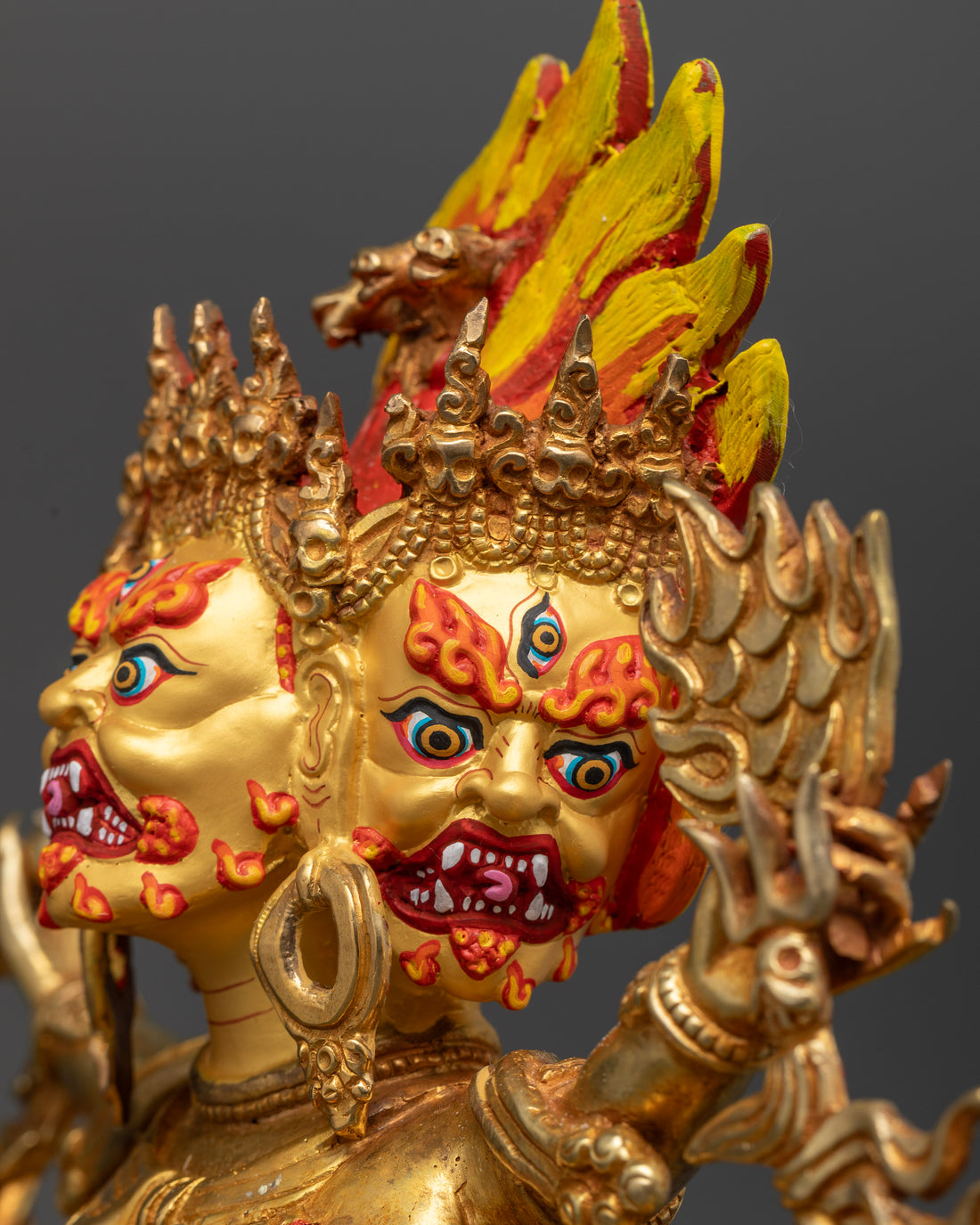 Handcrafted Mahakala Statue | Powerful Tibetan God of Protection