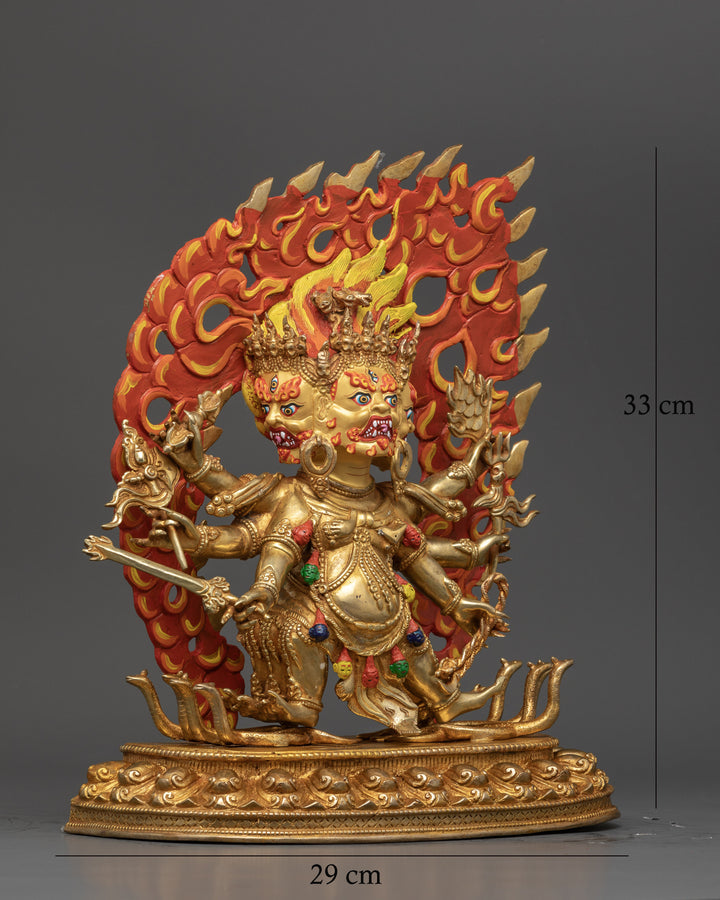 Handcrafted Mahakala Statue | Powerful Tibetan God of Protection