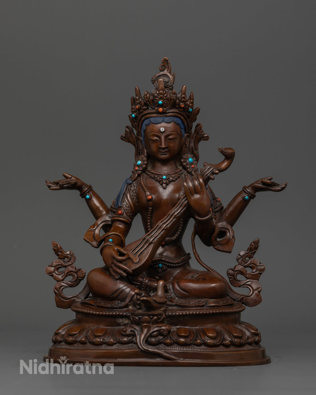 Saraswati: The Wisdom Goddess in Oxidized