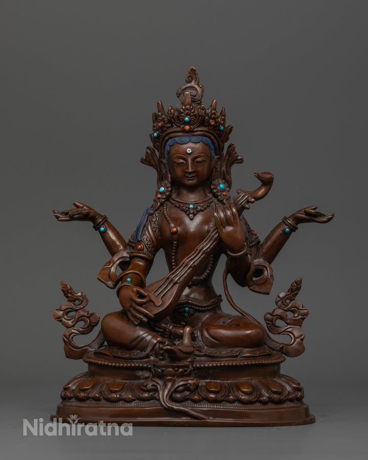 Saraswati: The Wisdom Goddess in Oxidized