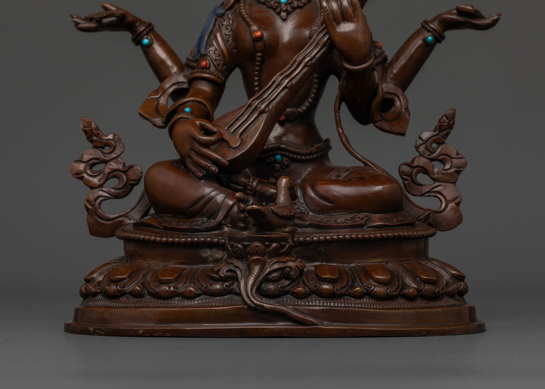 Saraswati: The Wisdom Goddess in Oxidized