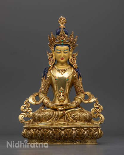 Sacerd Amitayus Statue | Hand-Carved Tibetan Buddhist Artwork