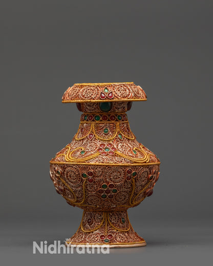 Sacred Himalayan Karuwa Vessel Symbolizing Purity, Good Fortune, and Protection