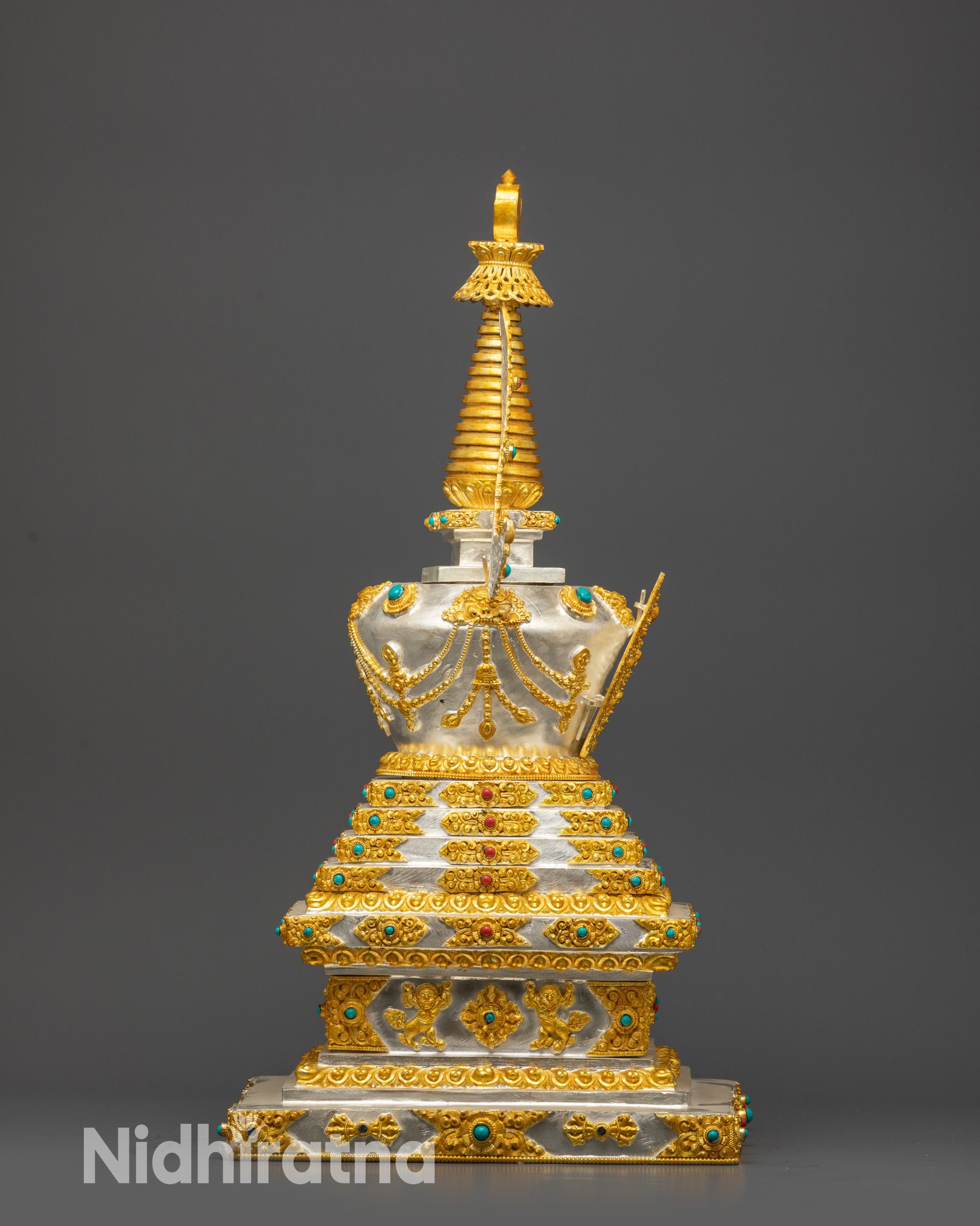 Sacred Himalayan Stupa for altar or meditation use handcrafted in Patan