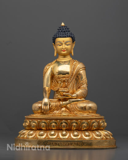 Sacred Shakyamuni Buddha Statue | Himalayan Buddhist Sculpture 