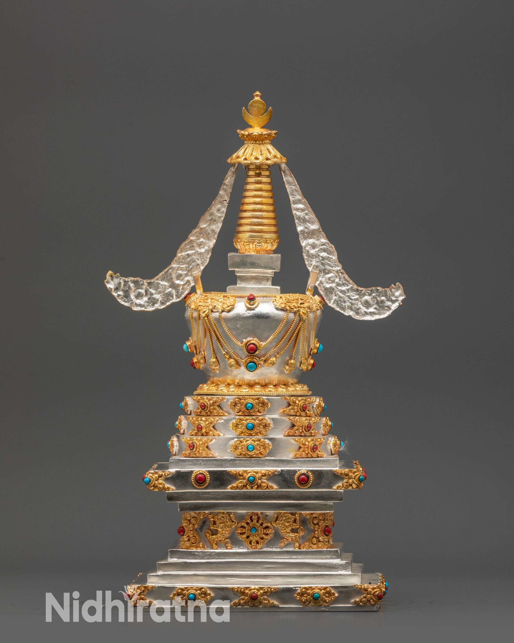 Sacred Tibetan Buddhist Stupa handmade ritual item from Nepal