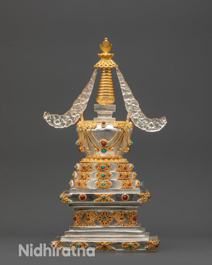 Sacred Tibetan Buddhist Stupa handmade ritual item from Nepal