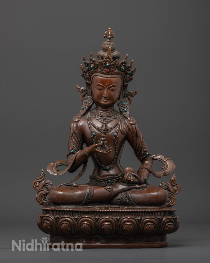 Handmade Vajrasattva Statue – Traditional Nepalese Artwork for Dharma Practice