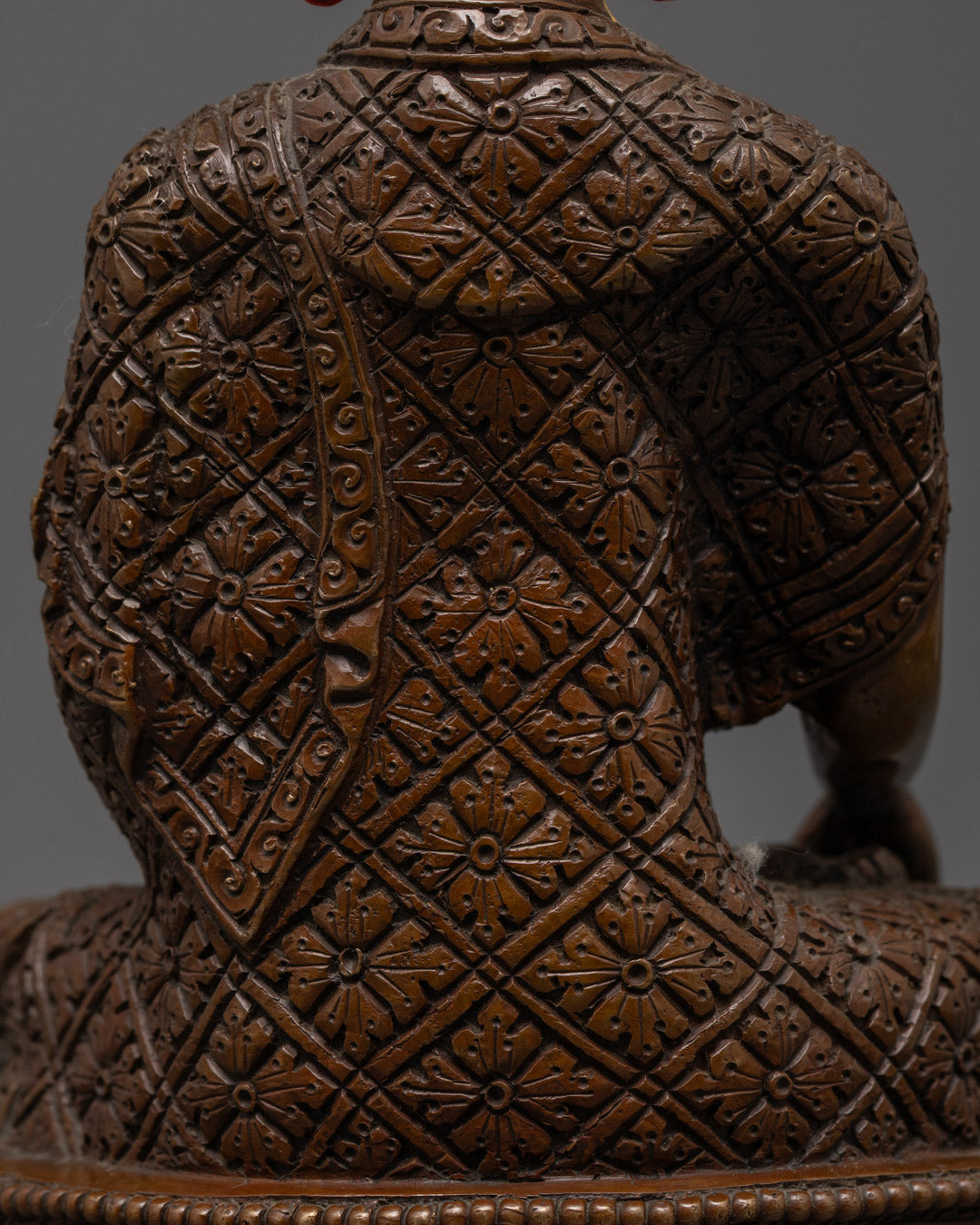 Oxidized Copper Shakyamuni Buddha Statue | Handmade in Nepal