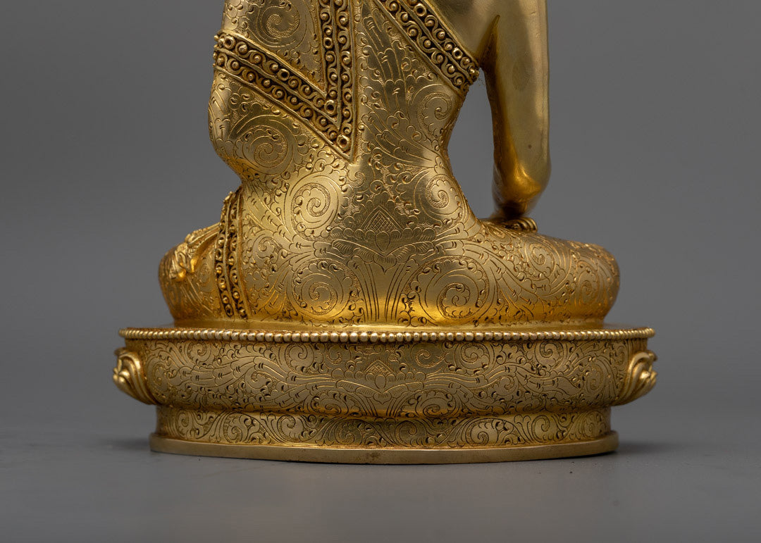 Hand-Carved Shakyamuni Buddha Statue | Nepalese Art