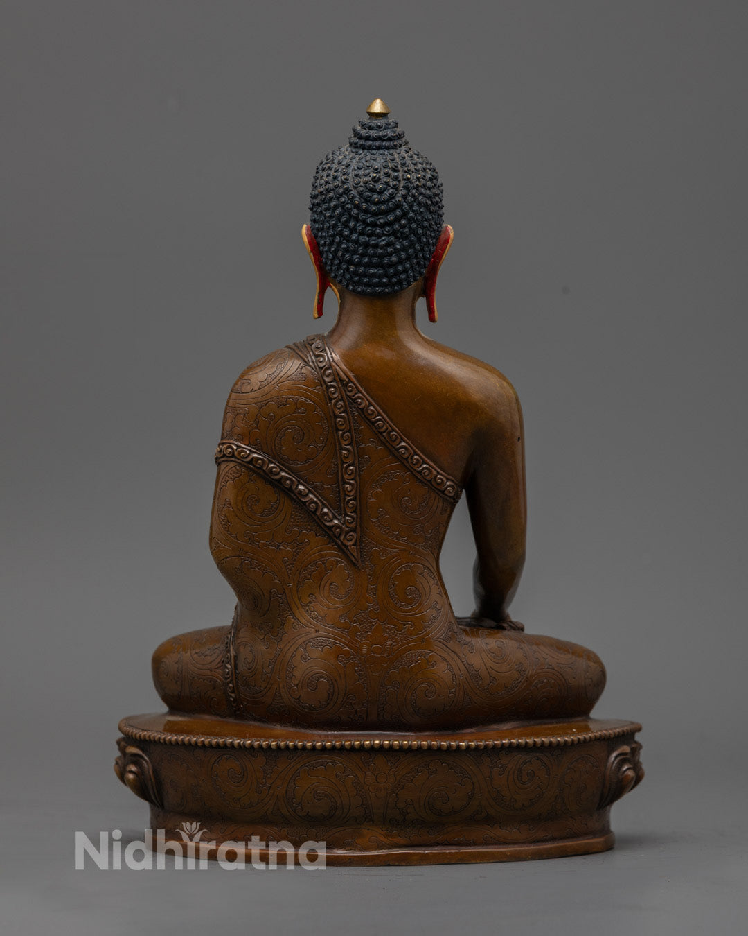 Oxidized Shakyamuni Buddha Meditation Statue