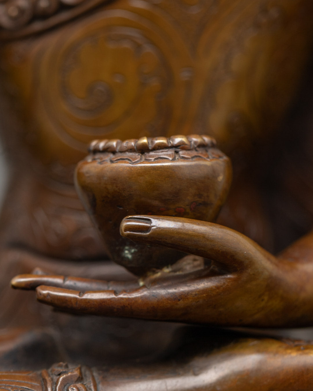 Oxidized Shakyamuni Buddha Meditation Statue