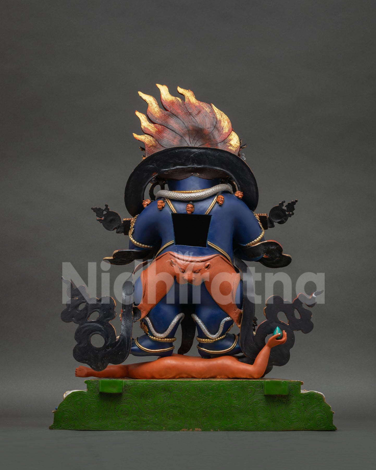 Large Sakya Mahakala Statue – 31" Tall Handmade Buddhist Sculpture