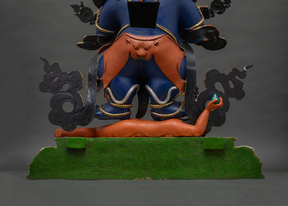 Large Sakya Mahakala Statue – 31" Tall Handmade Buddhist Sculpture