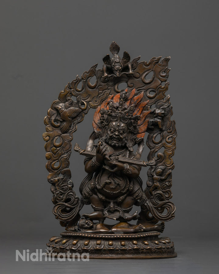 Sakya Mahakala Statue | Handmade Tibetan Protector Deity