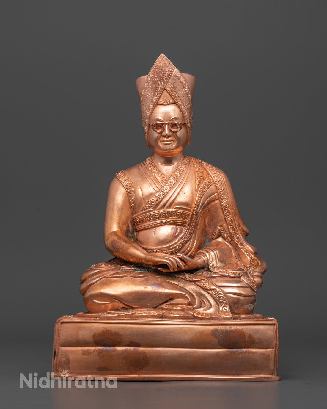 Fully Coated with Copper Body Statue OF Sakya Trizin