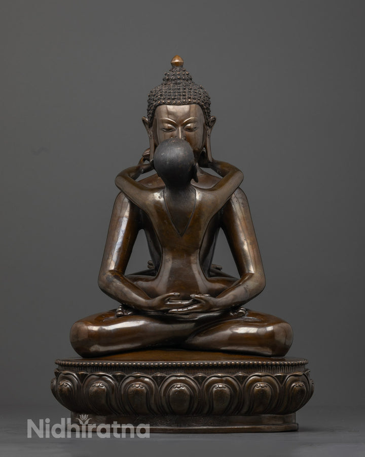 Tibetan Oxidized Samantabhadra Statue | Divine Spiritual Sculpture