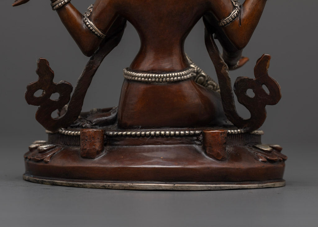 Hindu Goddess Saraswati Statue | Oxidized Copper Statue