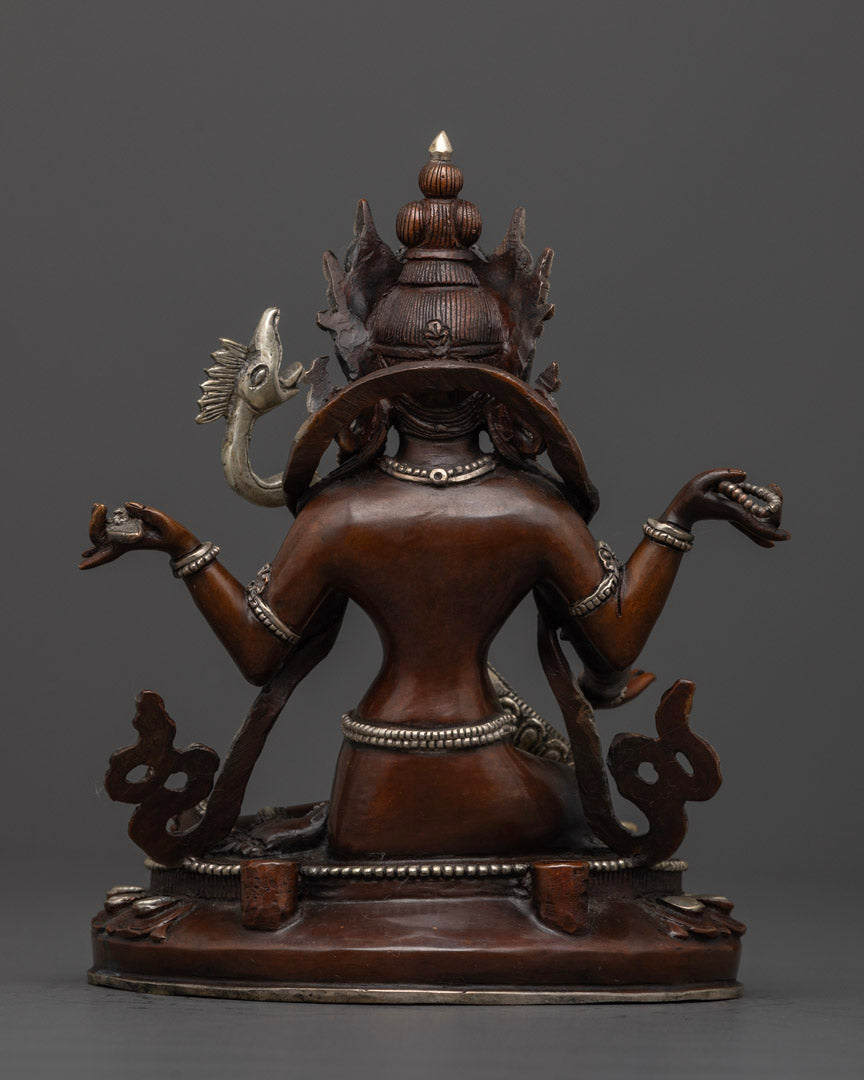 Hindu Goddess Saraswati Statue | Oxidized Copper Statue