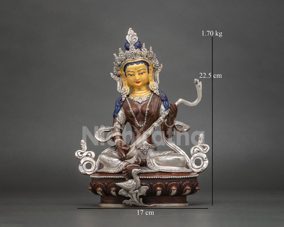 Saraswati Goddess Statue | Symbols of Purity & Enlightenment