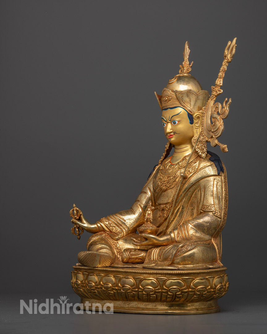 Guru Rinpoche Statue: Authentic Tibetan Craftsmanship