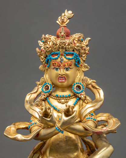 Serene Chakrasamvara and Vajravarahi facial expressions with fine Nepalese carving
