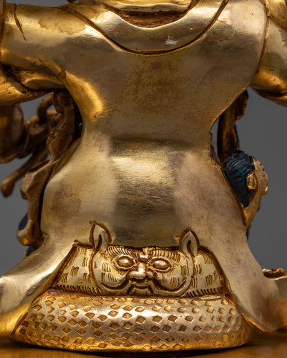 Rahula Statue Set | 24K Gold Gilded Copper Buddhist Deities