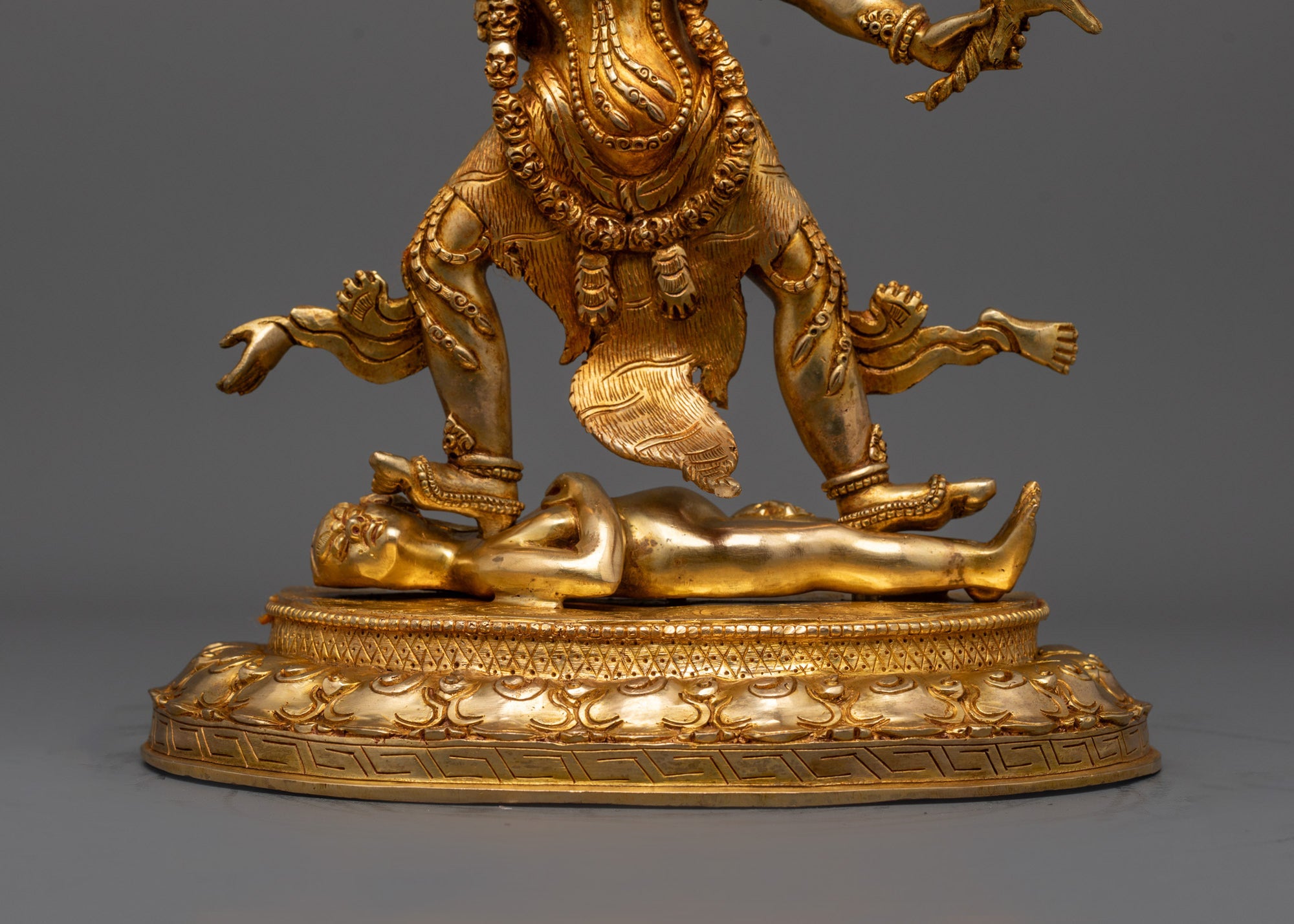Rahula Statue Set | 24K Gold Gilded Copper Buddhist Deities