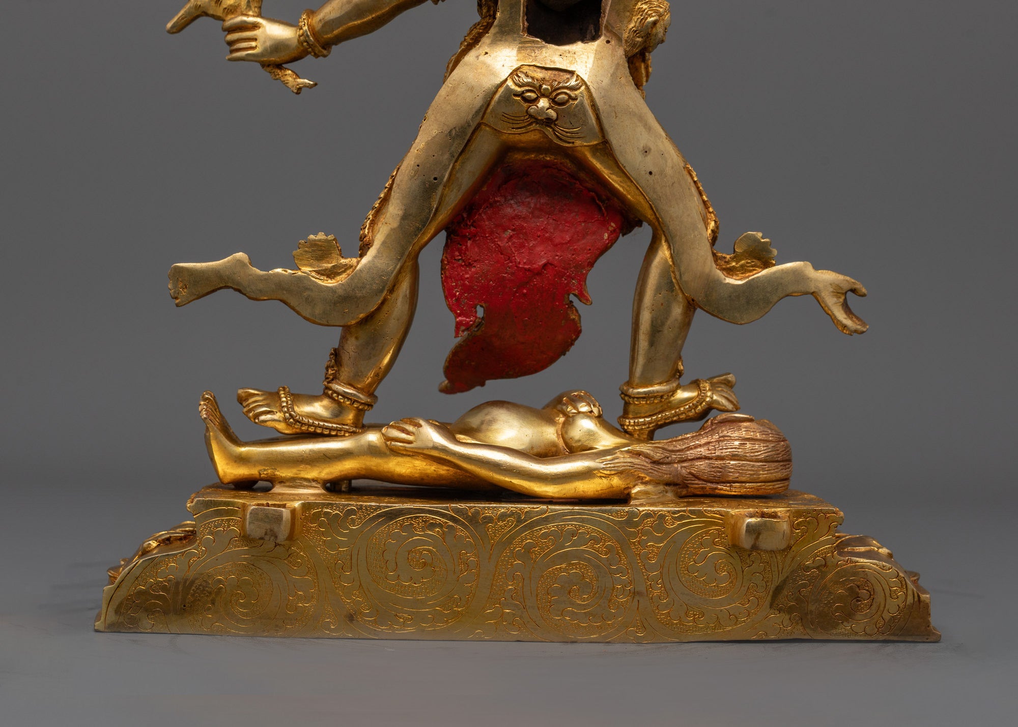 Rahula Statue Set | 24K Gold Gilded Copper Buddhist Deities