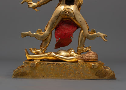 Rahula Statue Set | 24K Gold Gilded Copper Buddhist Deities