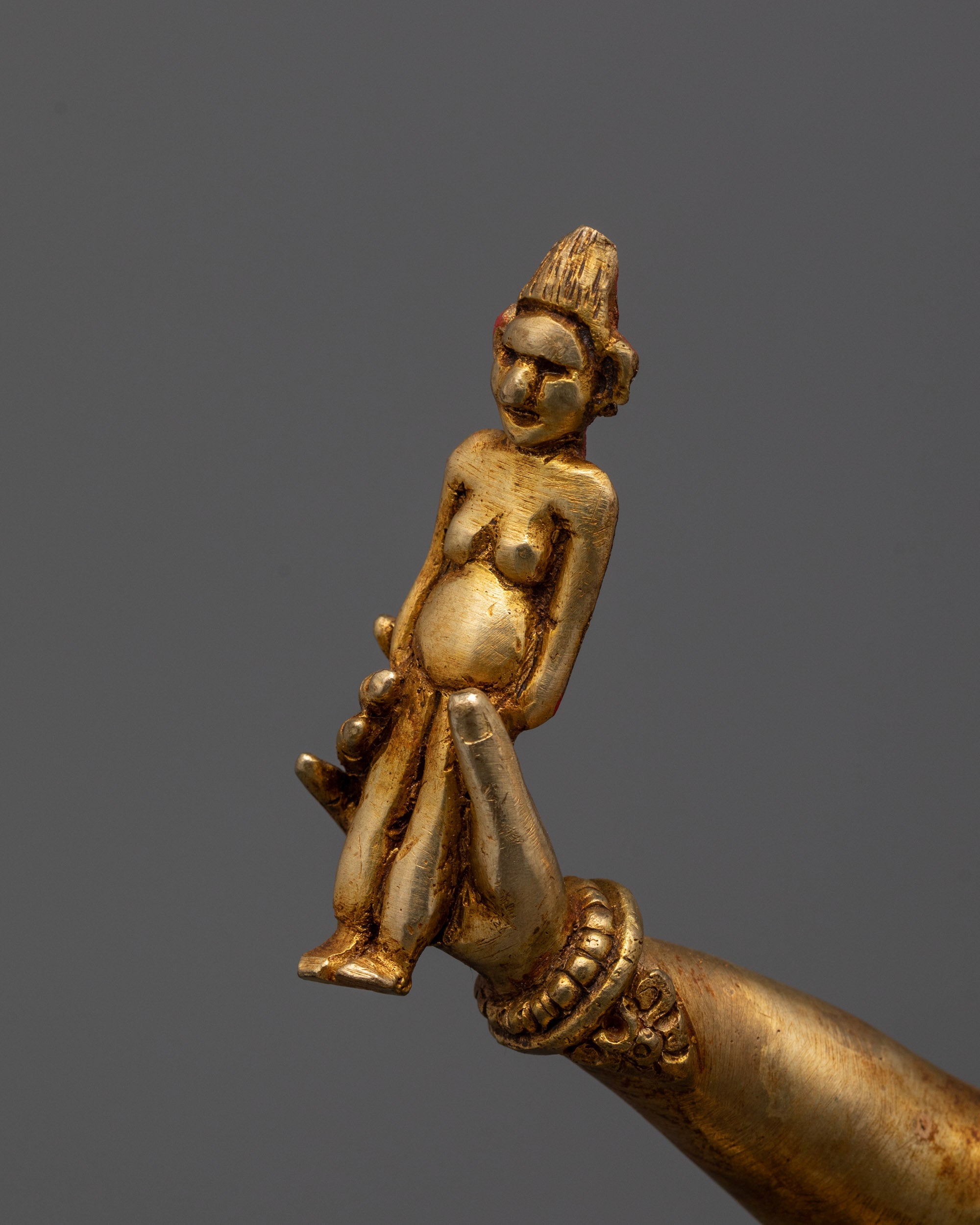 Rahula Statue Set | 24K Gold Gilded Copper Buddhist Deities