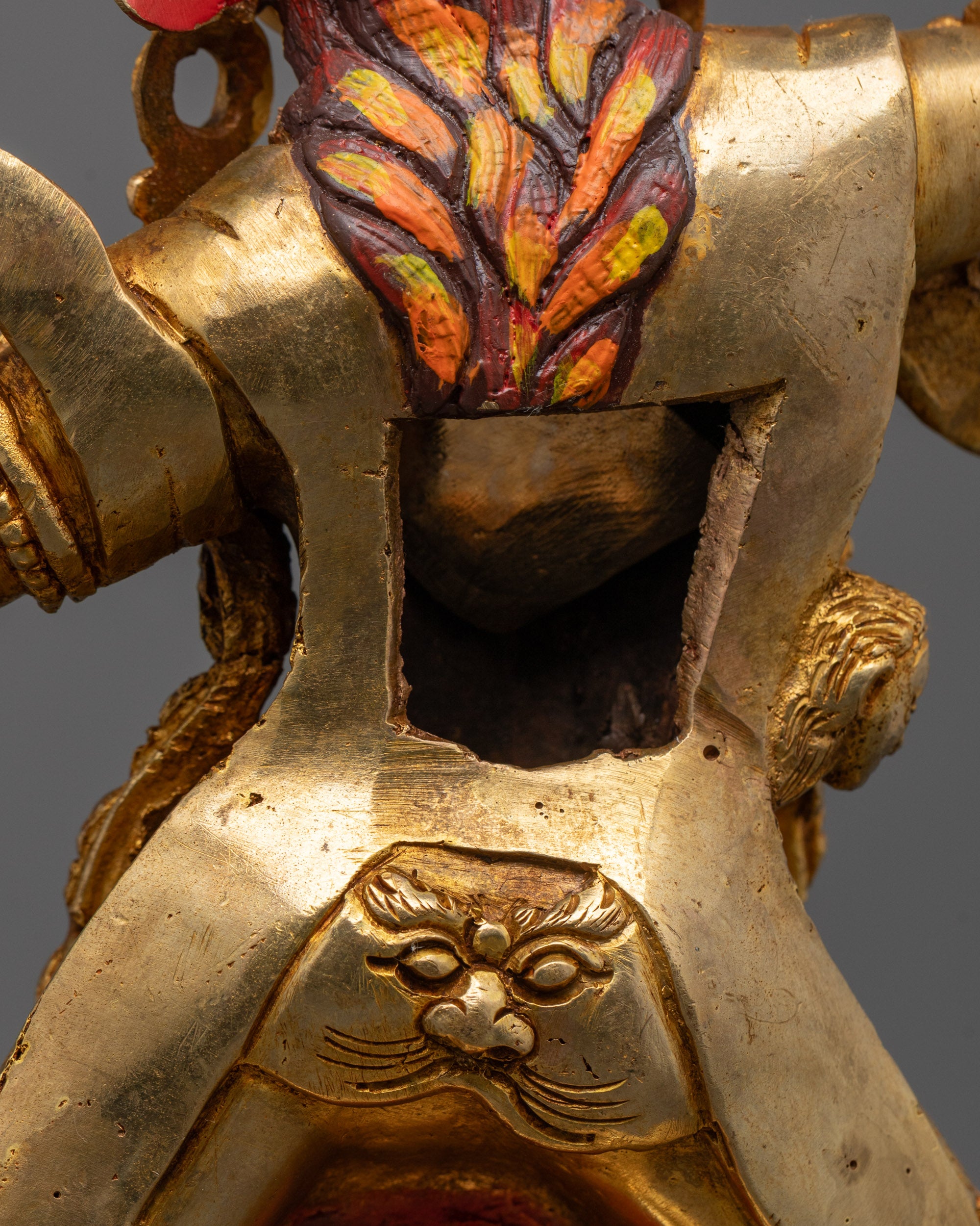 Rahula Statue Set | 24K Gold Gilded Copper Buddhist Deities