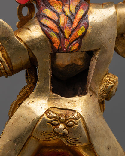 Rahula Statue Set | 24K Gold Gilded Copper Buddhist Deities