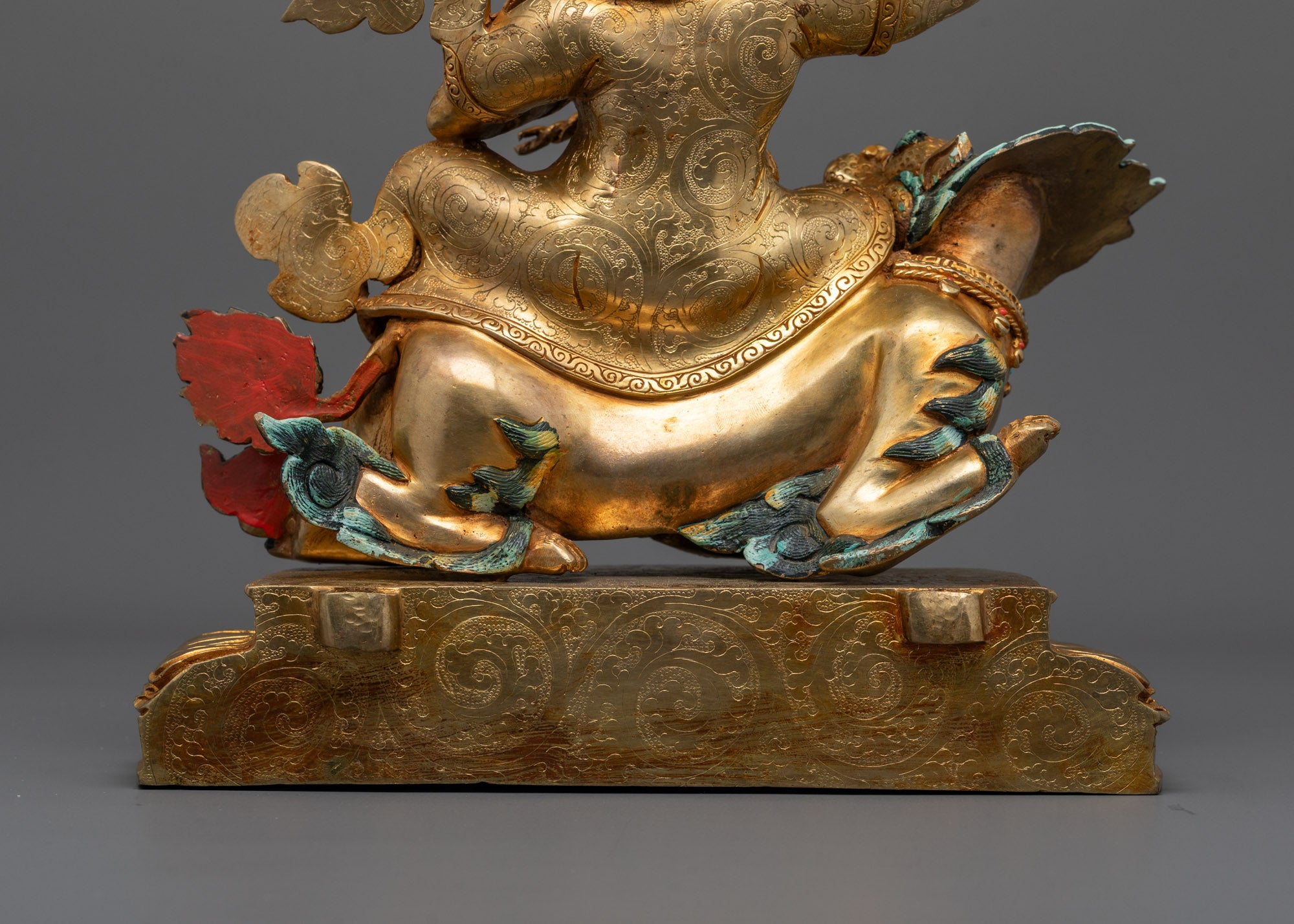Rahula Statue Set | 24K Gold Gilded Copper Buddhist Deities