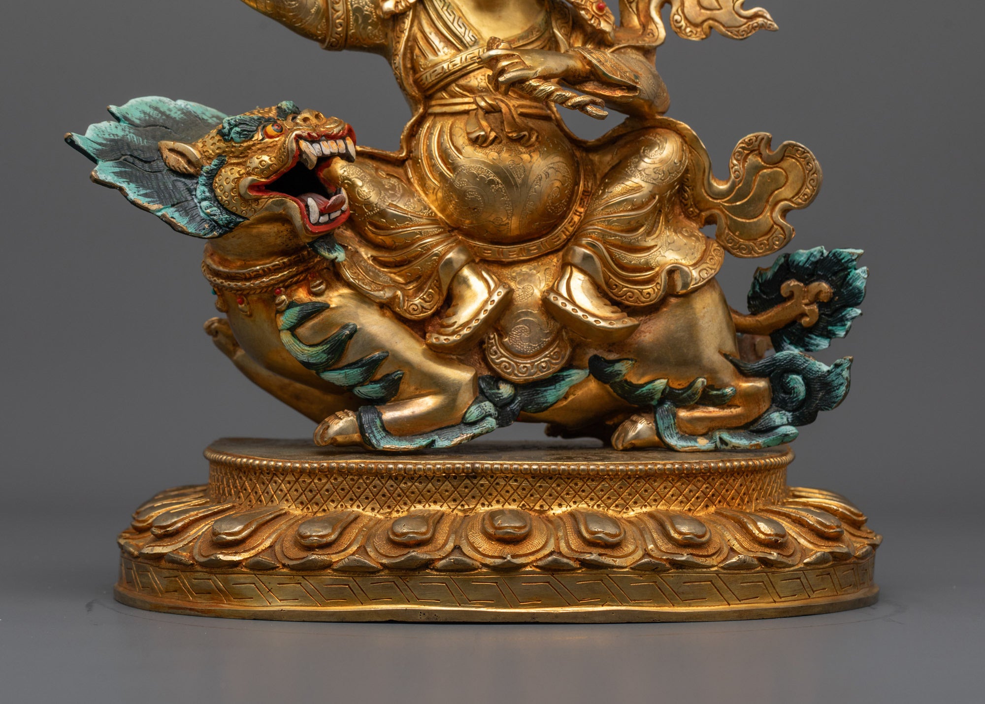 Rahula Statue Set | 24K Gold Gilded Copper Buddhist Deities
