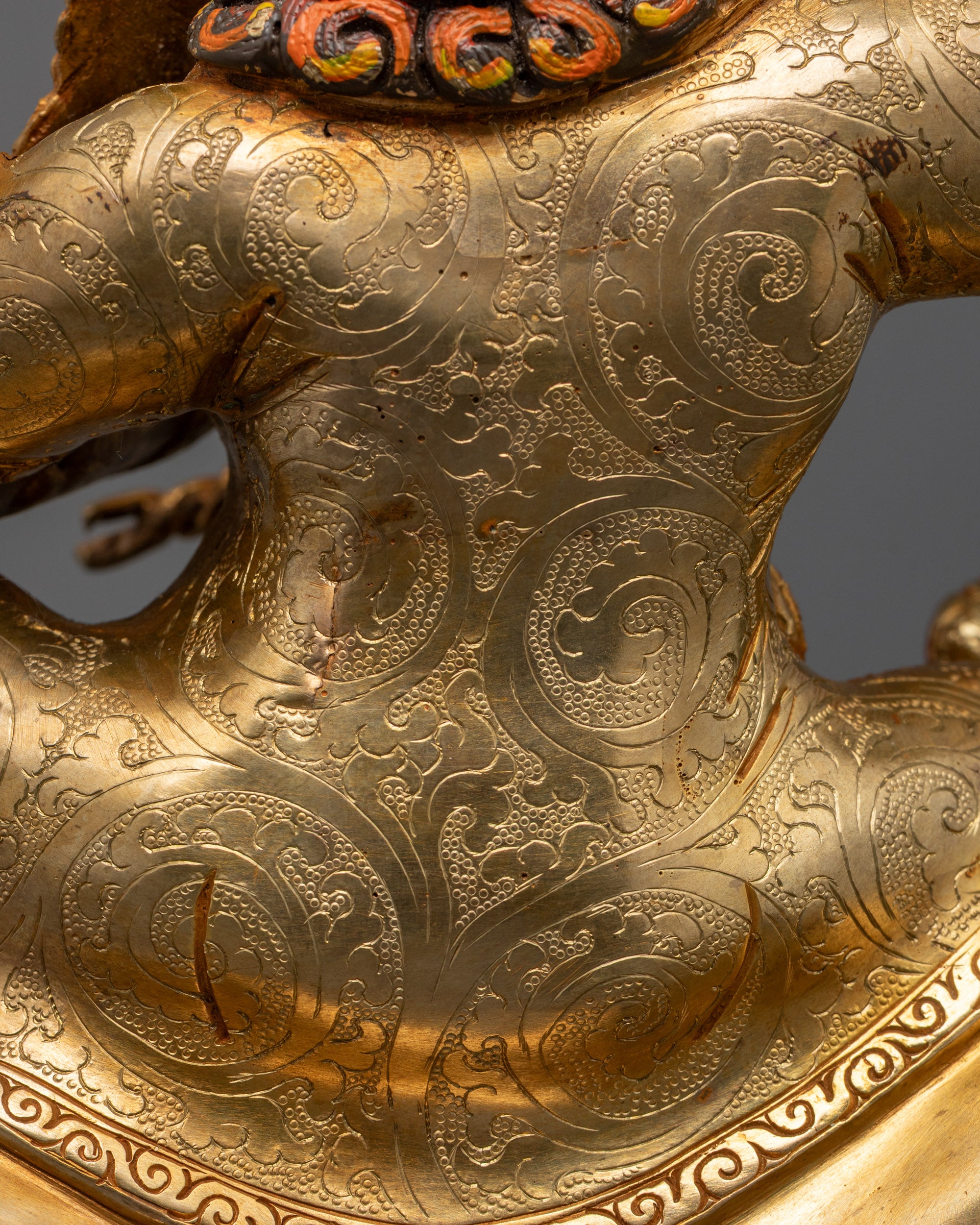 Rahula Statue Set | 24K Gold Gilded Copper Buddhist Deities