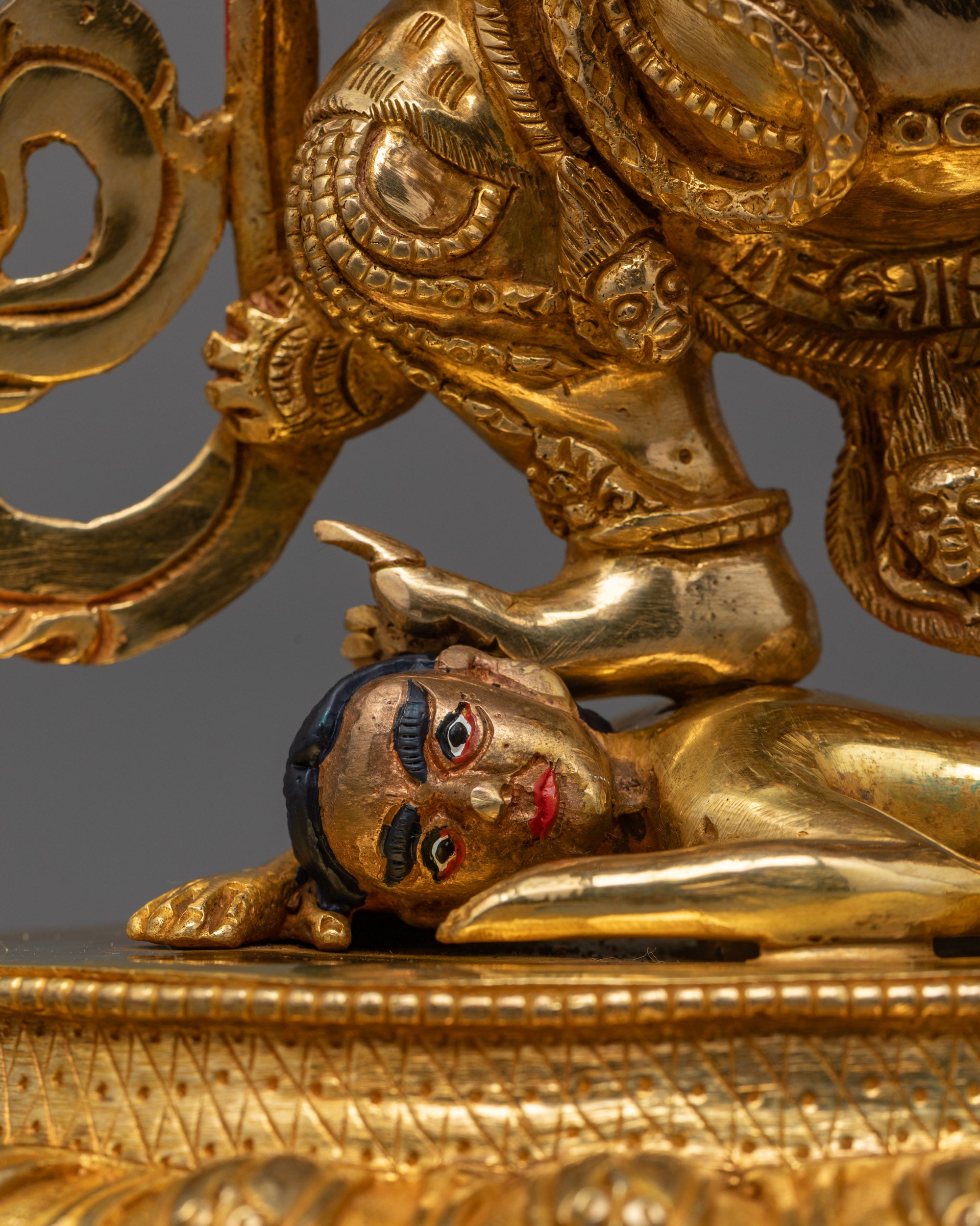 Handmade Shakya Mahakala Statue | Traditional Buddhist Sculpture