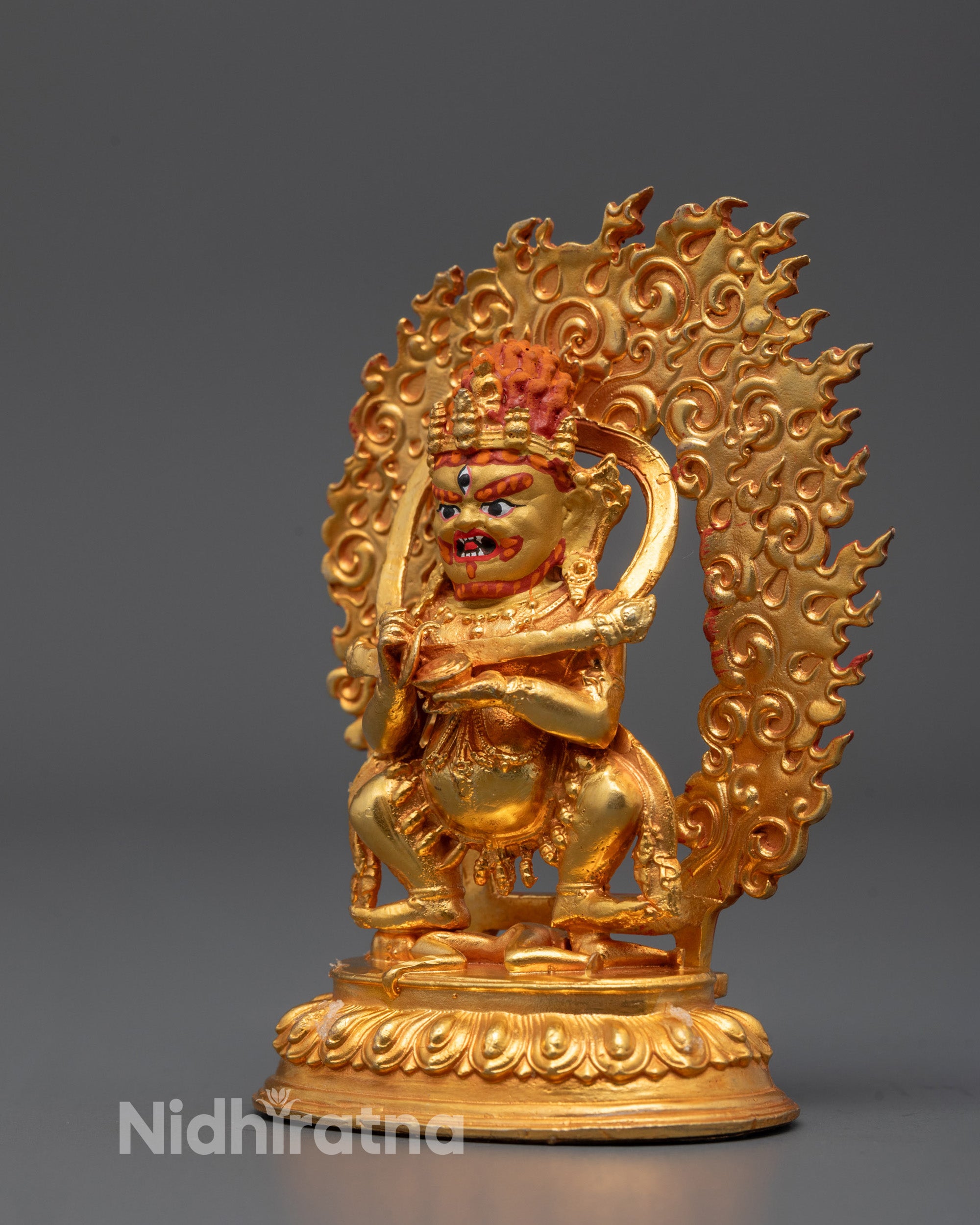 Machine-Made Nepalese Sakya Mahakala Statue | Fierce Buddhist Deity
