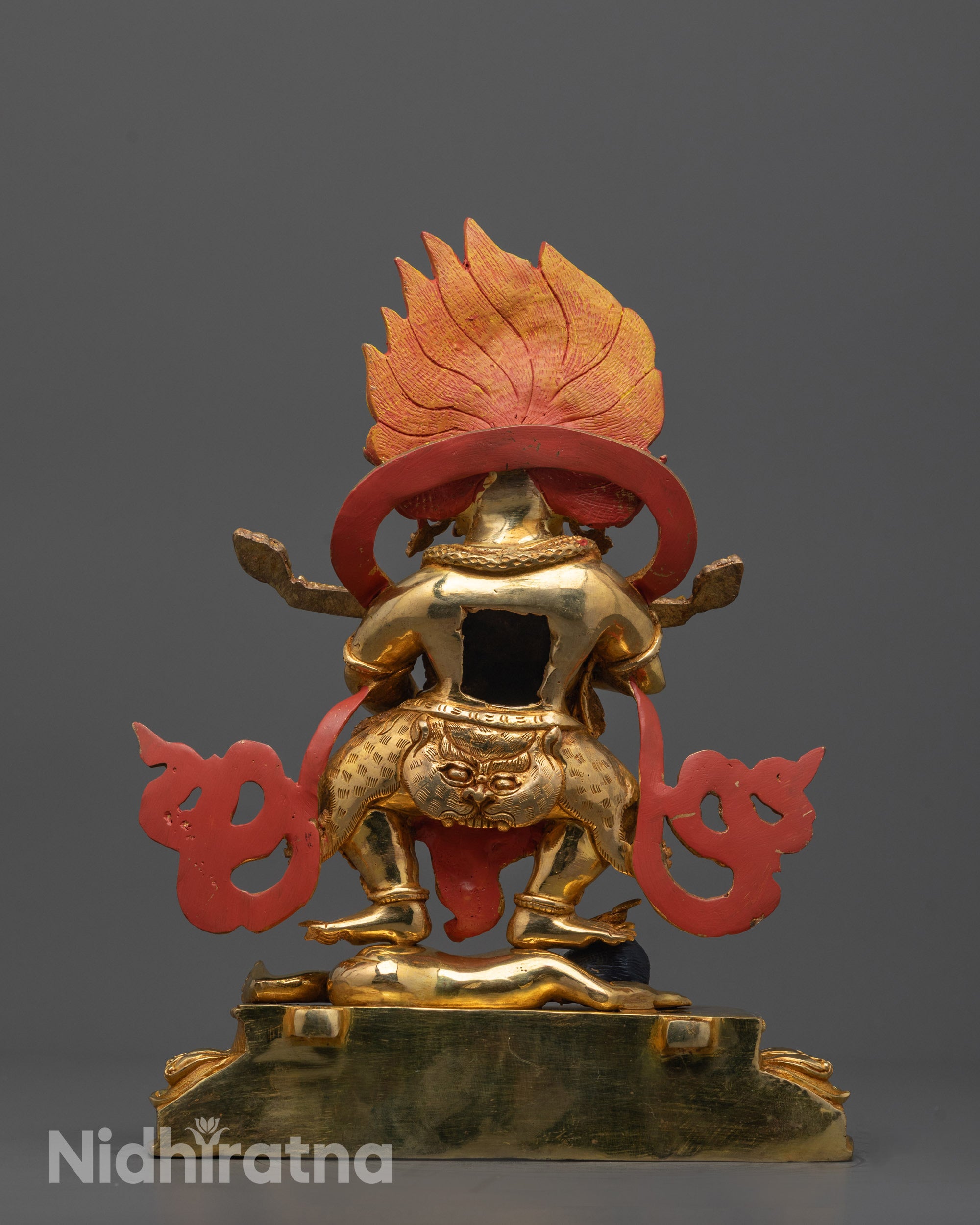 Handmade Shakya Mahakala Statue | Traditional Buddhist Sculpture