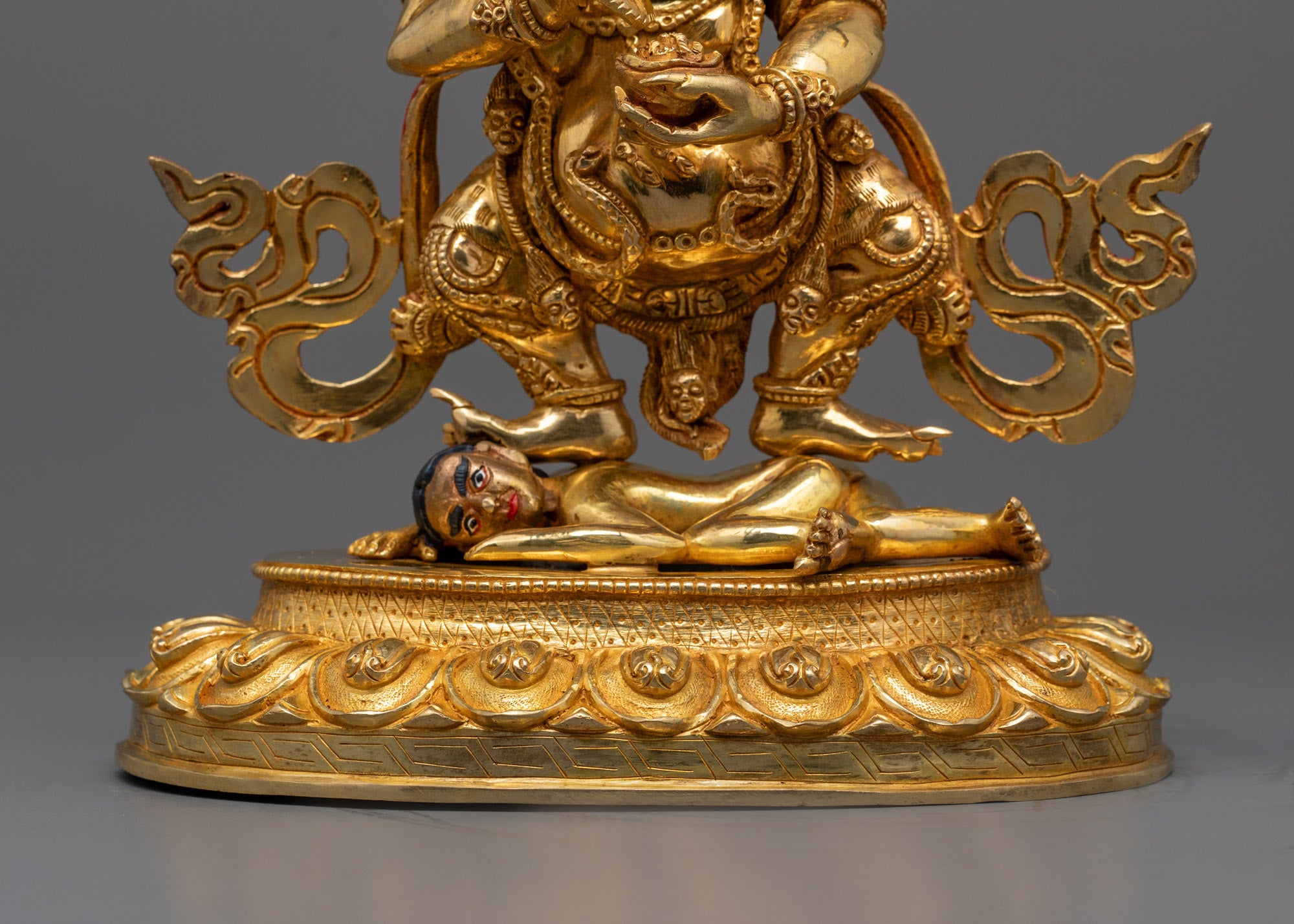 Handmade Shakya Mahakala Statue | Traditional Buddhist Sculpture