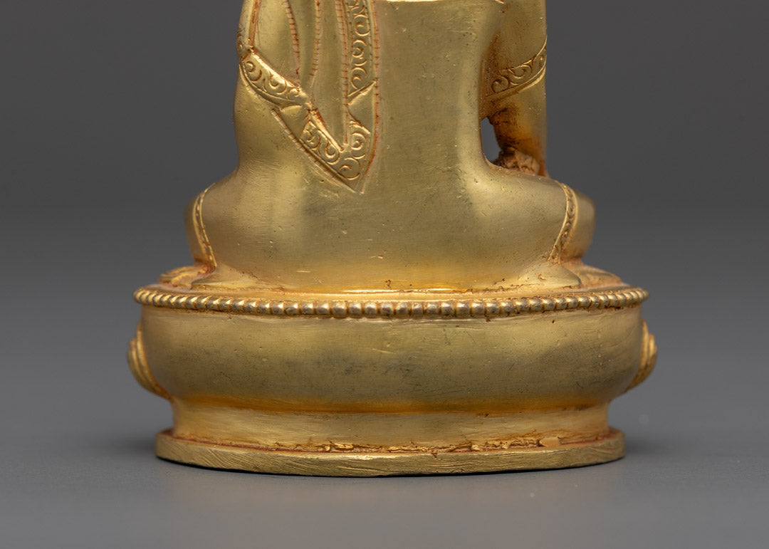 Shakyamuni Buddha Statue | Handcrafted 24K Gold-Plated Copper