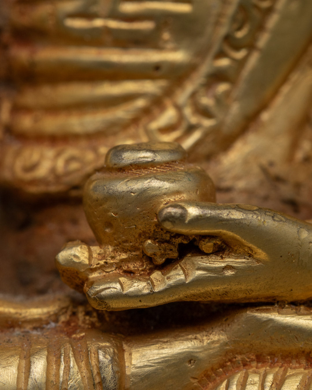 Shakyamuni Buddha Statue | Handcrafted 24K Gold-Plated Copper