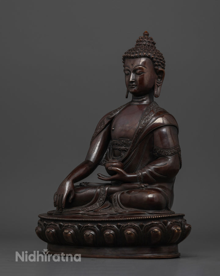 durable oxidized copper statue of Shakayamuni Buddha