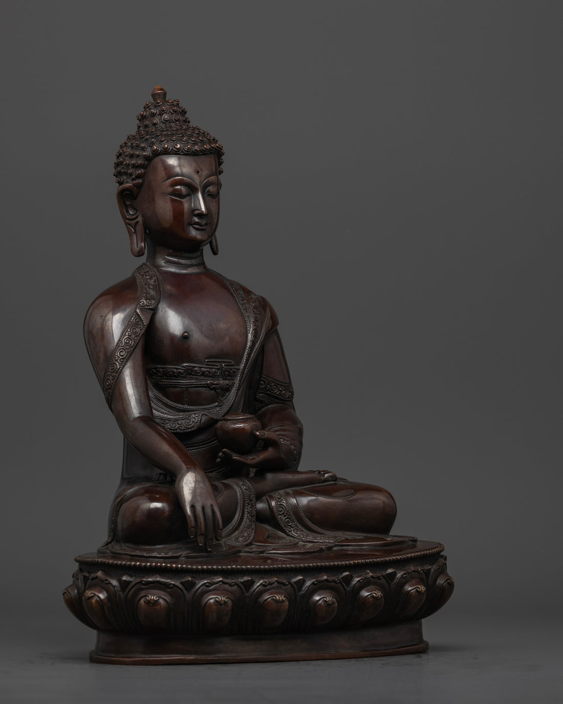 side view of durable Shakyamuni Buddha statue