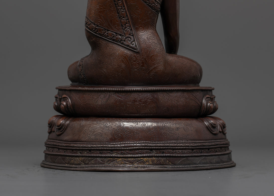 back view of lotus seat of buddha statue