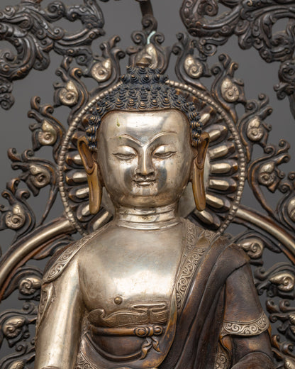 Shakyamuni Buddha with two Disciples Statue