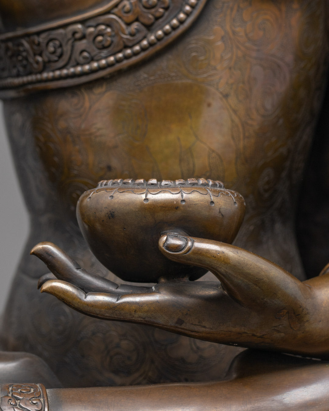 Oxidize Copper Shakyamuni Buddha Statue